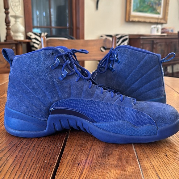 NIKE AIR JORDAN 12 RETRO DEEP BLUE SHOES Size 14 - Picture 3 of 9